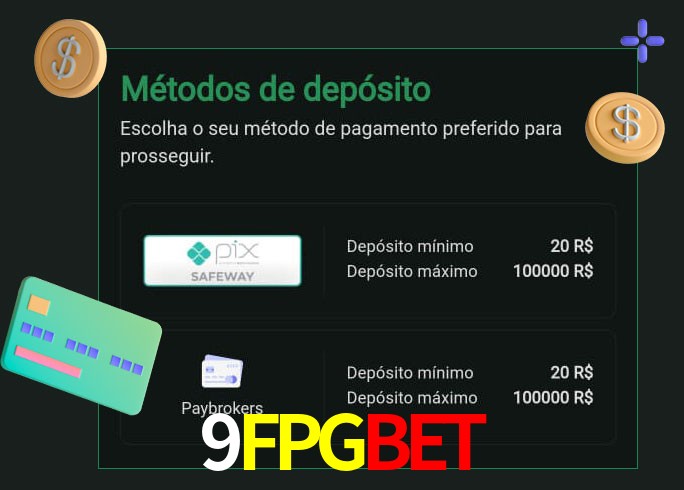 O cassino 9FPGBET oferece uma grande variedade de métodos de pagamento